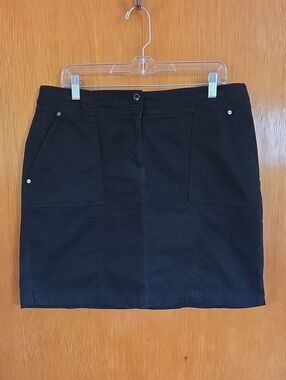 Karen Scott Classic Black Cotton Blend Skorts